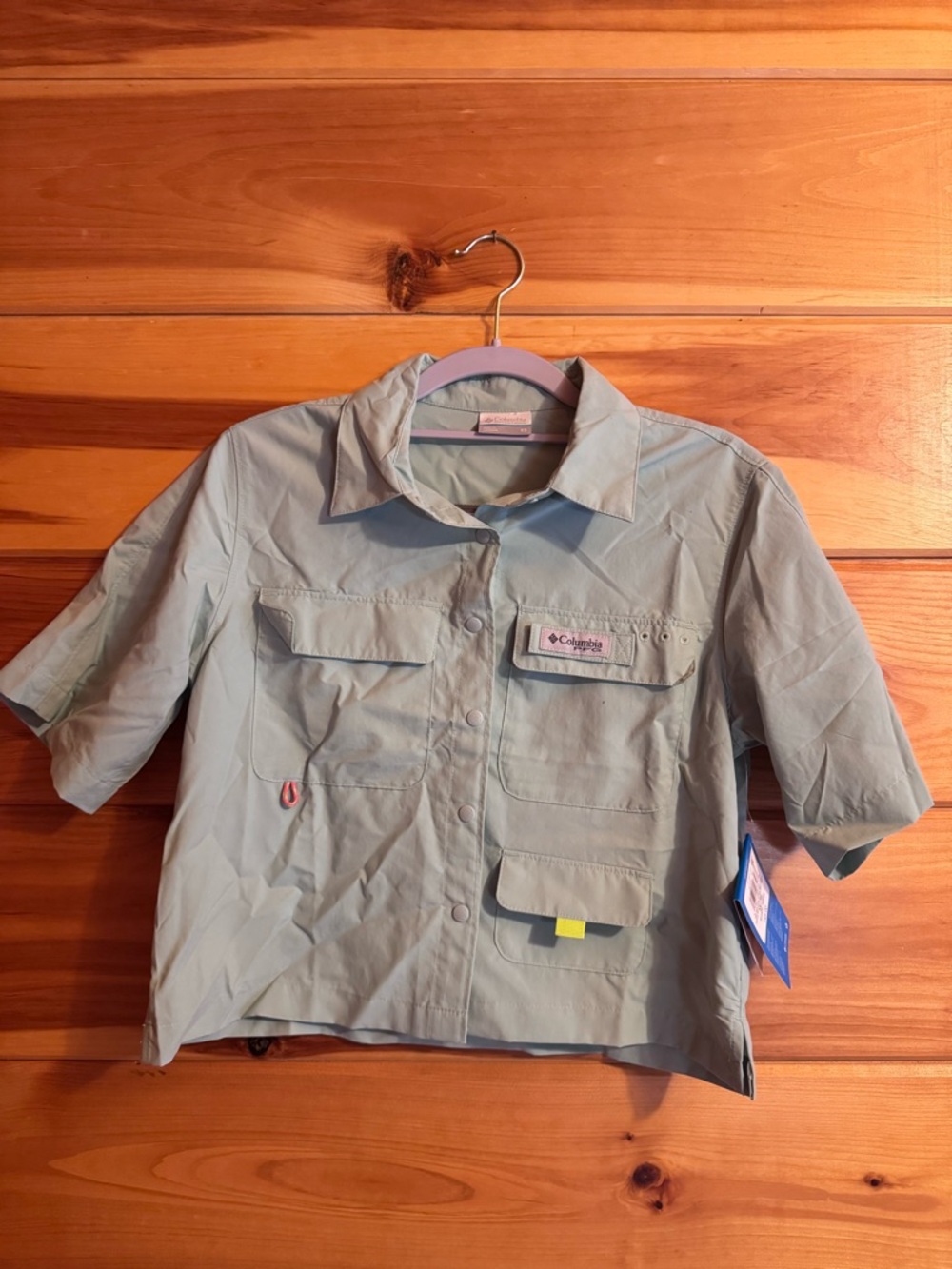 Columbia Short Sleeve Button-Down Shirt - Sage Green